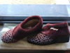 中老年妈妈拖鞋棉鞋 紫红色豹纹毛毛全包 舒适保暖 37-38