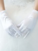 短款黑色包手指手袖婚纱礼服旗袍弹力缎手套结婚用品新娘宴会配件