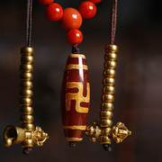 108藏式项链西藏佛珠，颗念珠民族风天，眼珠文玩手串红色转运珠