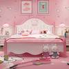 儿童床女孩公主床粉色单人床卧室12米15米儿童房家具组合套装