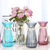 创意欧式水培玻璃花瓶透明彩色束腰款百合玫瑰鲜花干花插花瓶摆件