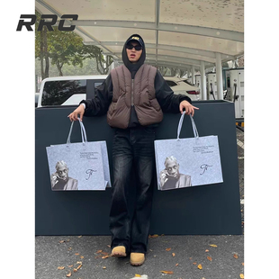 RRC 美式马甲冬季男高级感欧美街头小众设计感棉服外套情侣潮