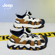 jeep男童凉鞋包头旋钮，运动沙滩鞋户外鞋子2024夏季儿童涉水鞋