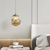 北欧ins创意个性卧室床头，小吊灯全铜后现代轻奢餐厅单头玻璃灯具