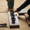 日式陶瓷茶盘正方形，茶海干泡茶盘茶道功夫茶具，壶承托盘茶盘家用