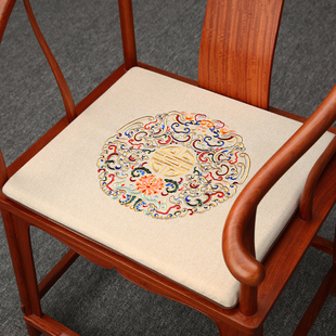 中式红木椅子坐垫实木家具沙发太师圈椅官帽茶餐座椅垫子海绵防滑