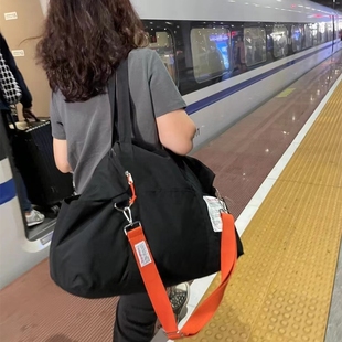 日式折叠便携旅行包手提单肩斜挎防水可套拉杆箱大容量衣物行李袋