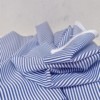 法式慵懒风经典蓝白细条纹全棉衬衫连衣裙透气纯棉手工设计师布料