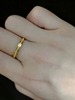 18k金色磨砂面戒指女韩版小众情侣对戒指环冷淡风网红尾戒子钛钢