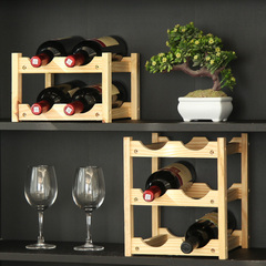 展示架子红酒瓶葡萄酒实木小酒架