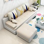 沙发小户型可拆洗简约现代客厅科技，布免洗(布，免洗)三人经济型布艺沙发组合