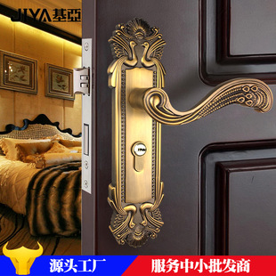 锌合金欧式室内门锁卧室房间门，锁具实木门锁执手锁机械门锁jy165