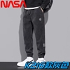NASA联名运动裤卫裤2023男士秋冬加绒直筒裤束脚针织休闲长裤男裤