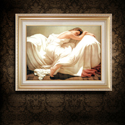 卧室装饰画欧式房间背景墙壁画主卧油画美式玄关温馨床头挂画