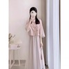新中式粉色国风唐装刺绣套装，裙2024夏季改良汉服，女装成人版连衣裙