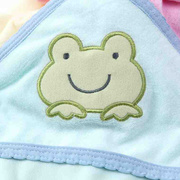 竹纤维婴儿浴巾大方形带帽新生儿宝宝，毛巾被抱被盖毯卡通比纯棉好