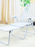厂夏季椅折叠椅午休椅沙滩椅，竹椅躺椅睡椅靠椅白色塑料椅椅子包促