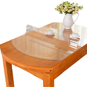 水晶板透明桌垫软塑料，玻璃椭圆形桌布，防水防烫餐桌布台布胶垫