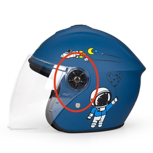 摩托电动车头盔安全帽固定盖兔耳朵儿童哈雷旋钮螺丝底座通用配件