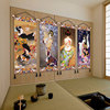 日式浮世绘仕女图挂画和风店铺玄关，背景布艺画卧室床头墙壁装饰画