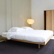 实木床1.5米橡木双人床经济型约1.8米出租房易单人床1.2m
