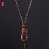 吊坠挂绳红黑色男女款项链，绳子玉佩翡翠黄金，3mm粗可调节固定套头