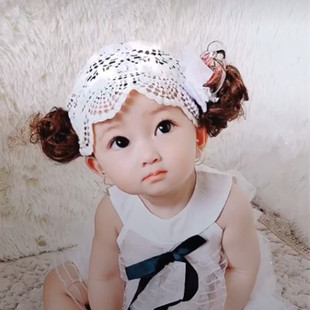 小果宝同款韩版婴儿童假发发带，头饰女宝宝公主，发饰生日0-1岁