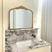 洗漱镜轻复古梳妆镜桌面智能led挂镜子法式酒店壁炉装饰镜浴室镜
