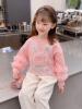加绒女童卫衣2023秋冬装洋气兔子上衣儿童可爱粉色长袖外套潮