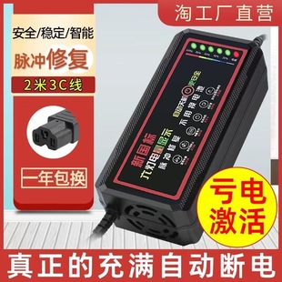 电动车电瓶充电器48v12ah60v20a72v爱玛雅迪石墨烯通用电单车