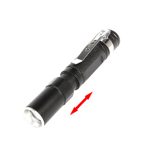 q5led强光手电伸缩变焦调焦笔式电筒，含笔夹医用迷你手电