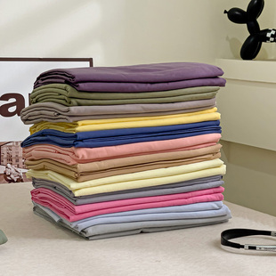 床单床笠单品纯色百搭全棉水洗棉100纯棉，床罩1.5米1.8米三件套