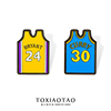 NBA24号科比库里篮球迷球衣胸针书包服装金属徽章别针个性配饰品