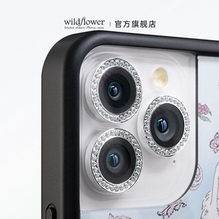 wildflower手机镜头星钻贴适用苹果iphone151413promaxplus后摄像头镜头膜镜头贴闪粉
