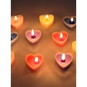 心形蜡烛香薰蜡烛浪漫生日蜡烛熏香，爱心蜡烛光，晚餐创意蜡烛情人节