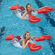 充气小龙虾泳圈浮床水上乐园坐骑动物浮排网红大号游泳圈泳池玩具