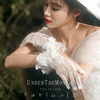 月下相恋韩式新娘手套白色结婚婚纱短款网纱全指结婚婚纱礼服手套
