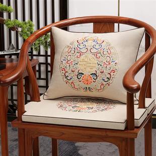 中式红木椅子坐垫太师椅，圈椅实木家具官帽，茶椅座垫乳胶沙发垫