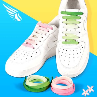 可爱时尚糖果七彩色渐变色粉色少女学生儿童小白鞋帆布休闲鞋鞋带