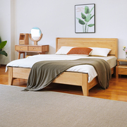 北欧全实木床1.8米纯柏木床1.5米中式婚床现代简约卧室家用双人床