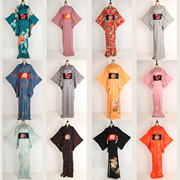 vintage古着日本手工制传统民族，服饰印花纹样，重磅正绢和服外套192