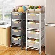 厨房蔬菜置物架家用落地式多层功能夹缝储物柜拉抽屉菜篮子收纳架