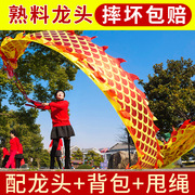 广场舞舞龙彩带健身中老年人手甩耍龙头钢架道具8米儿童中国