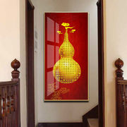 玄关入户葫芦挂画装饰画现代简约走廊过道晶瓷画有框画A款-40x80(