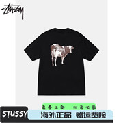 海外购Stussy斯图西24奶牛印花男女情侣短袖t恤半袖潮牌免烫处理