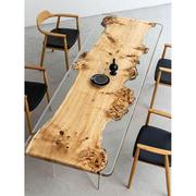环氧树脂河流桌原木实木大板茶桌，海洋茶台餐桌茶几整板简约办公桌