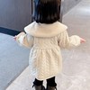 韩国女童皮衣棉服j外套夹棉2023秋冬女宝宝小童加棉加厚儿童