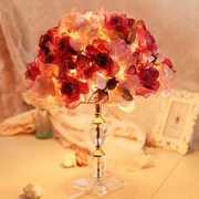新欧式温馨公主婚房结婚水晶梦幻花朵玫瑰花台灯卧室床头灯创意品