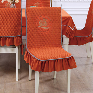 2024连体椅套坐垫椅子套餐桌布时尚轻奢款餐椅垫套装家用桌布