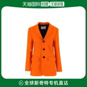 香港直邮AMI Alexandre Mattiussi 女士橙色羊毛西装外套